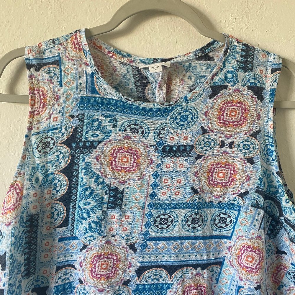 J Jill Love Linen Womens Tank Top Size M Summer Casual Lightweight Scoop Neck - Picture 2 of 10